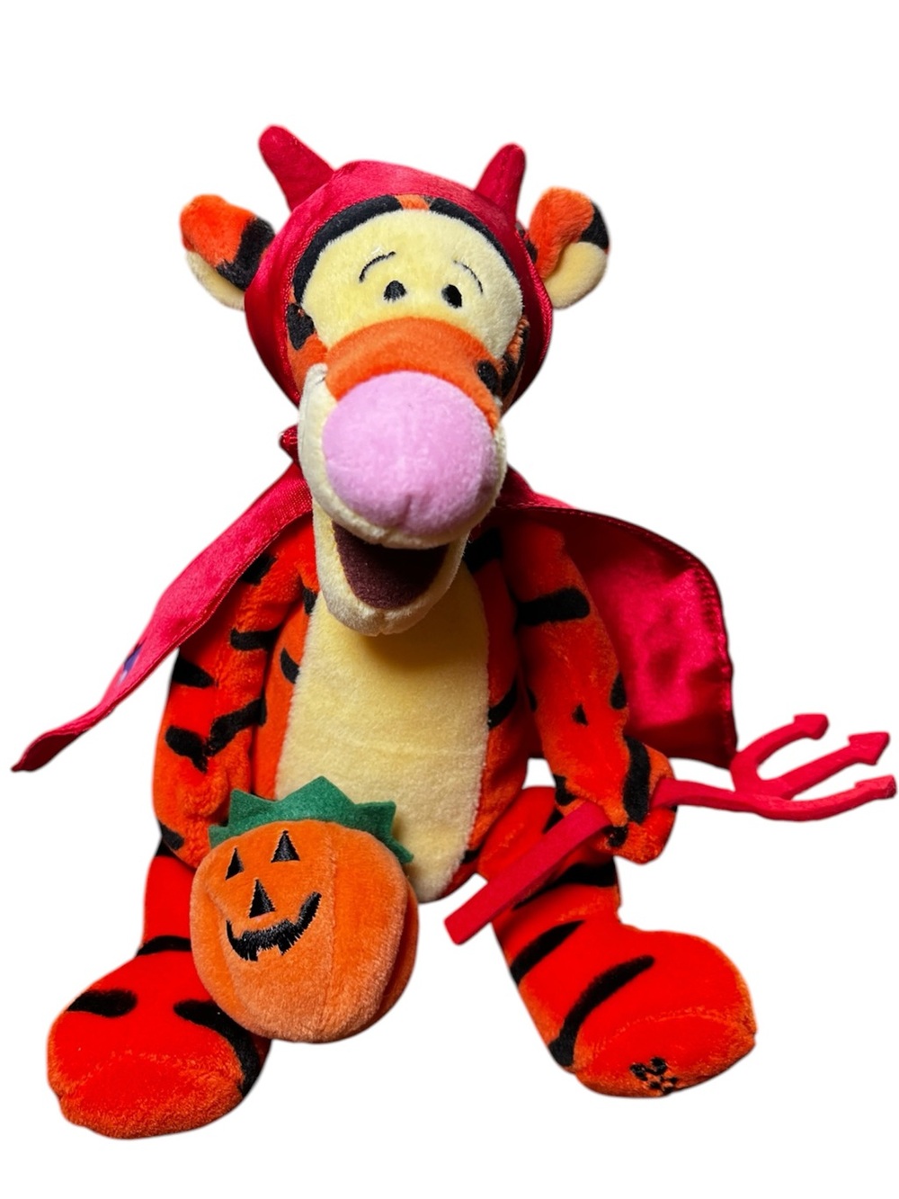 Disney Store Vintage Halloween Plush Devil Tigger Costume Mini Bean Bag Plush